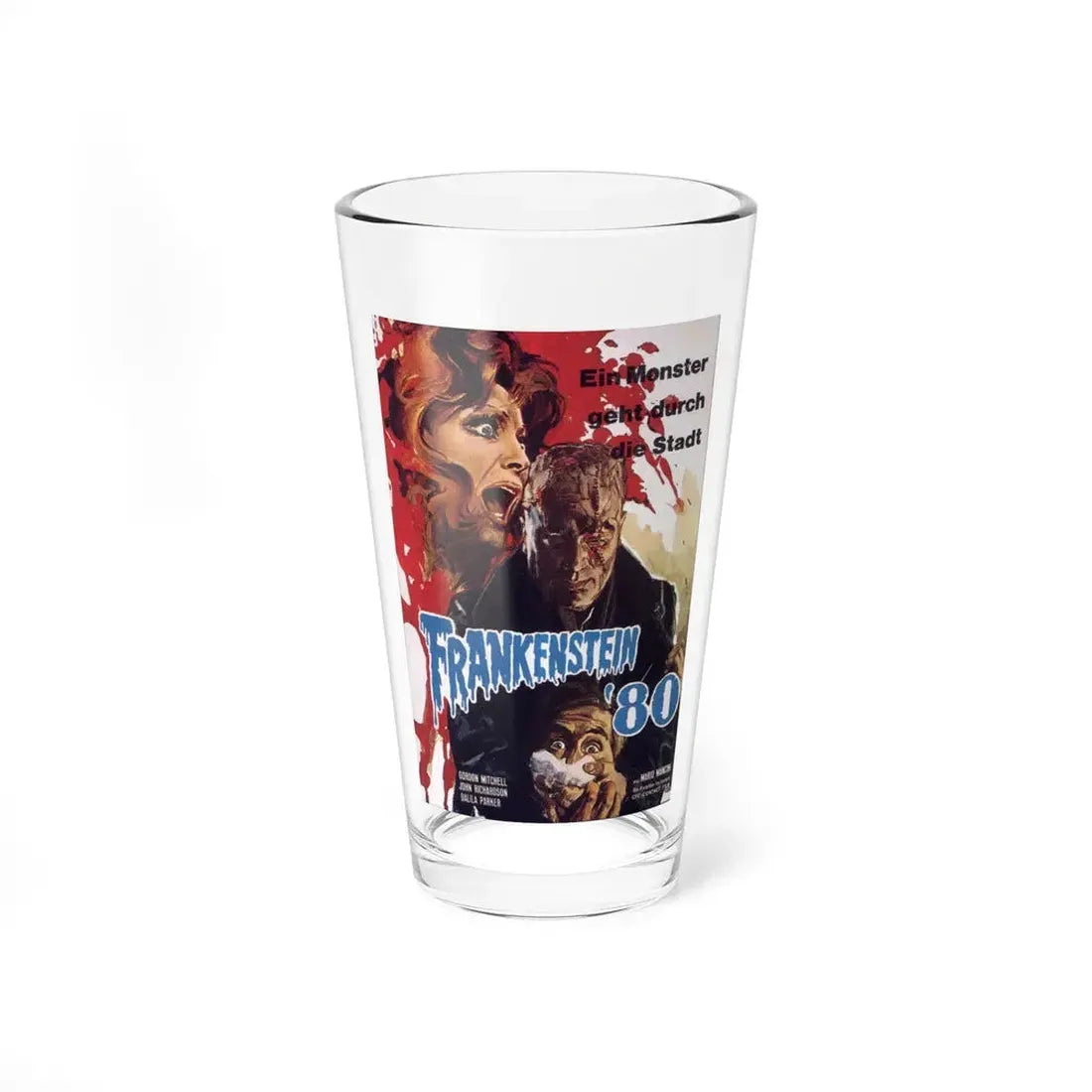 FRANKENSTEIN '80 1972 Movie Poster - Pint Glass 16oz 16oz - Go Mug Yourself