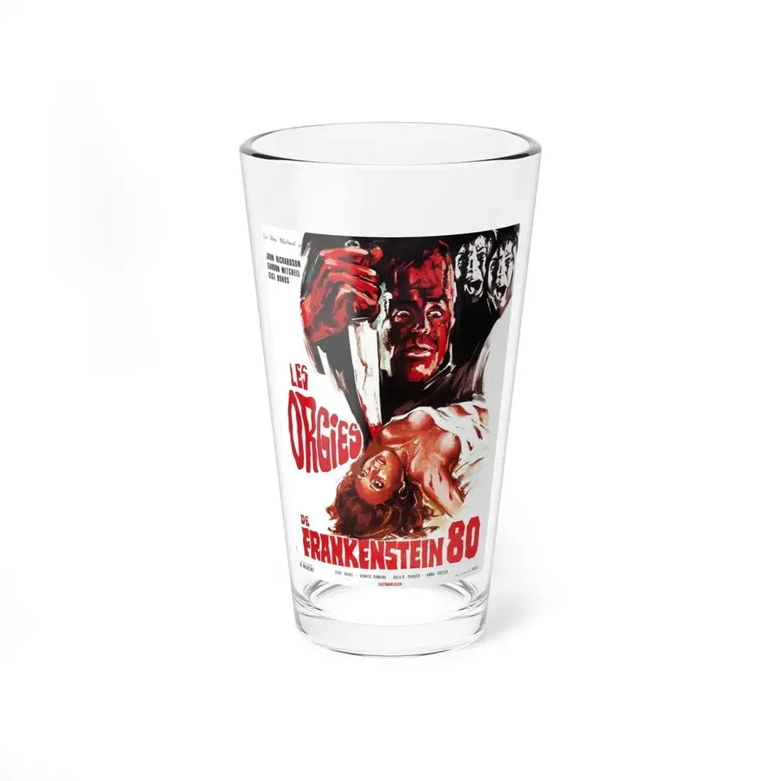 FRANKENSTEIN '80 (FRENCH) 1972 Movie Poster - Pint Glass 16oz 16oz - Go Mug Yourself