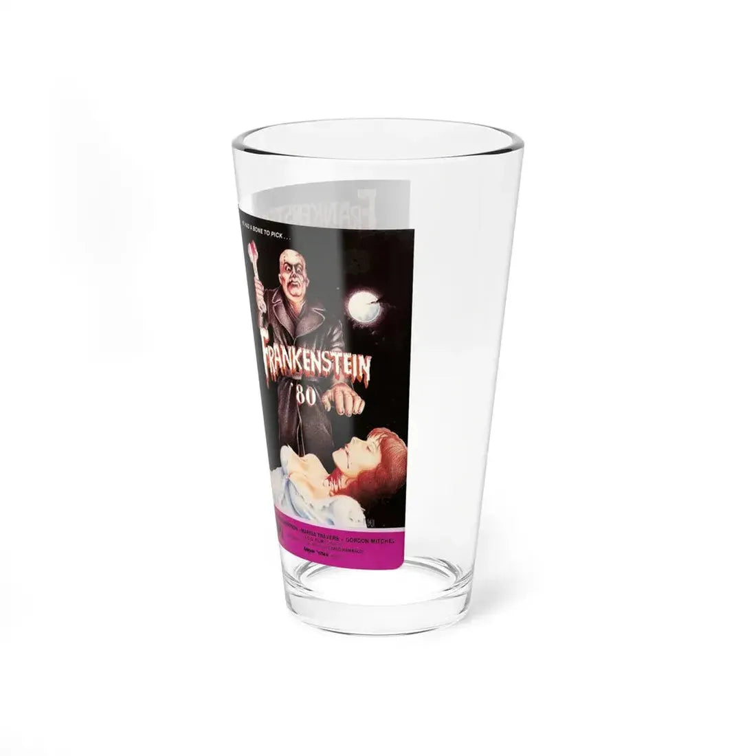 FRANKENSTEIN 80 (VHS COVER) Pint Glass 16oz - Go Mug Yourself