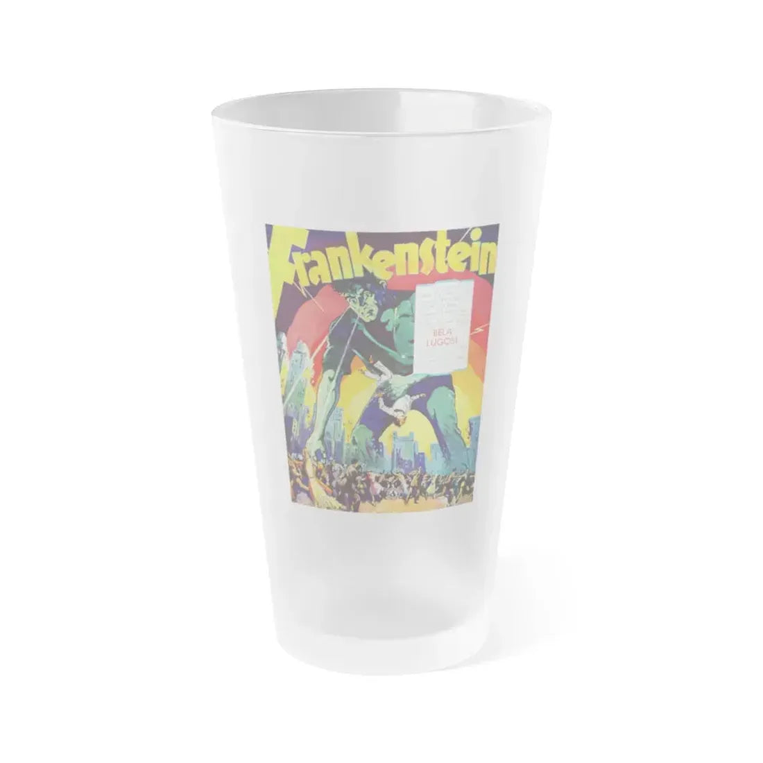 FRANKENSTEIN (ADVANCE) Movie Poster - Frosted Pint Glass 16oz 16oz Frosted - Go Mug Yourself