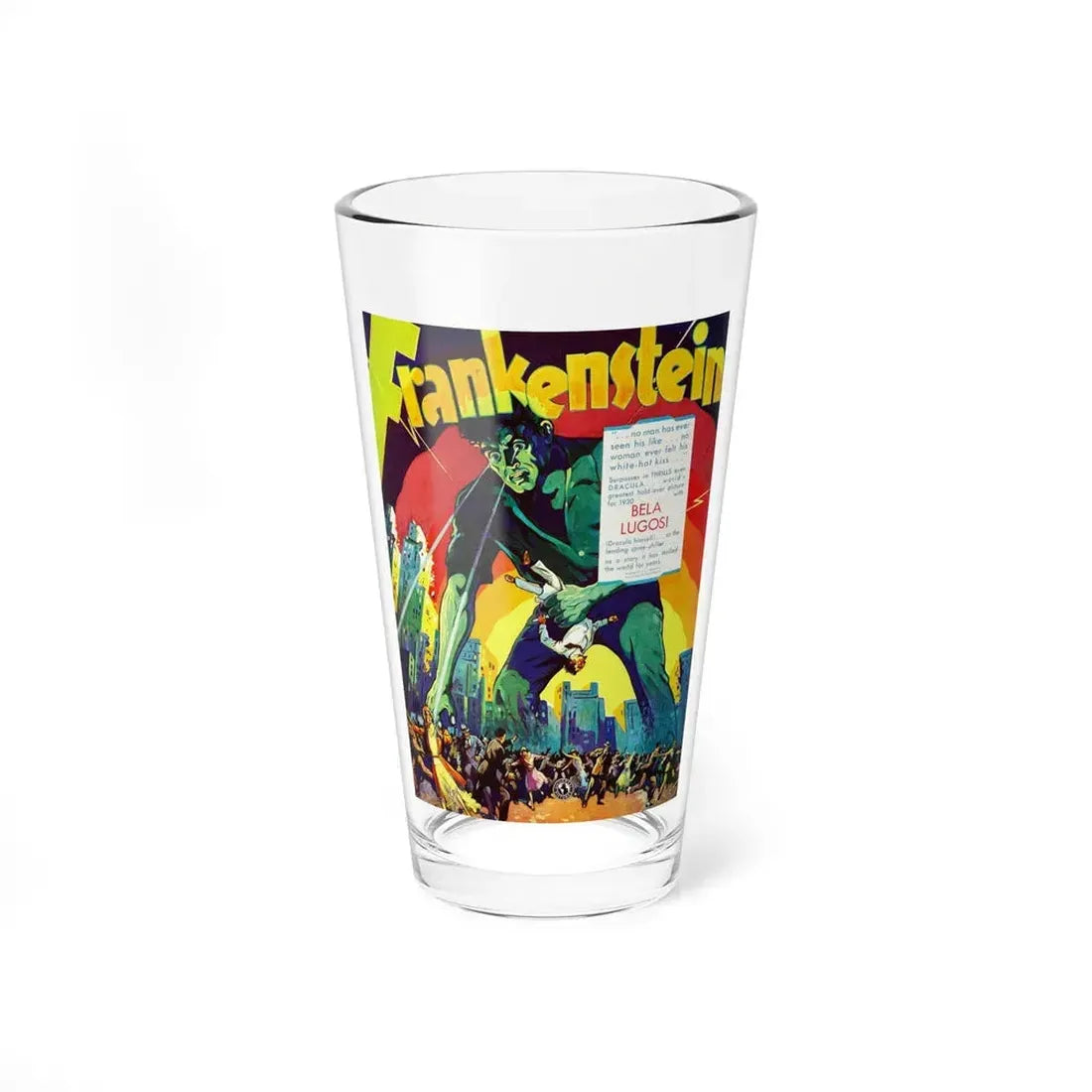 FRANKENSTEIN (ADVANCE) Movie Poster - Pint Glass 16oz 16oz - Go Mug Yourself