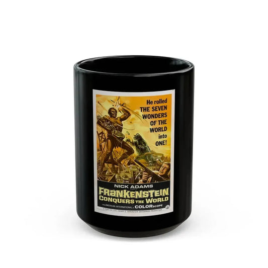 FRANKENSTEIN CONQUERS THE WORLD 1966 Movie Poster - Black Coffee Mug 15oz - Go Mug Yourself