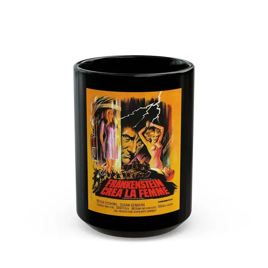 FRANKENSTEIN CREATED WOMAN (FRENCH) 1967 Movie Poster - Black Coffee Mug 15oz - Go Mug Yourself