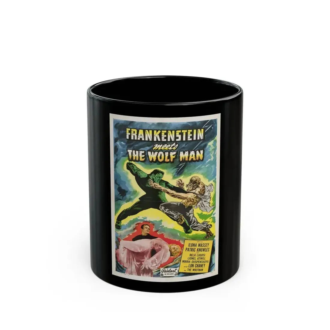 FRANKENSTEIN MEETS THE WOLF MAN (2) 1943 Movie Poster - Black Coffee Mug 11oz - Go Mug Yourself