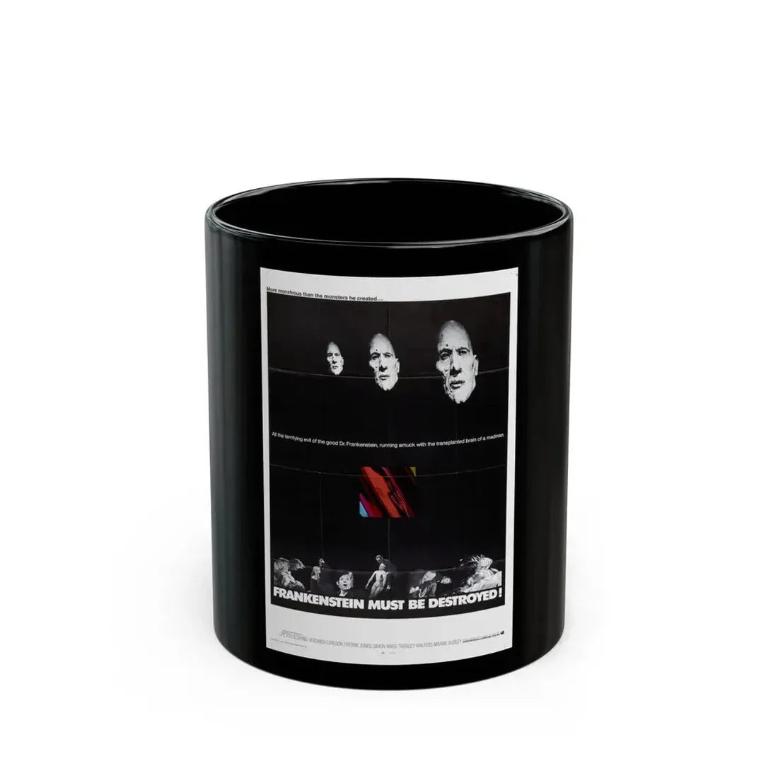 FRANKENSTEIN MUST BE DESTROYED (2) 1969 Movie Poster - Black Coffee Mug 11oz - Go Mug Yourself