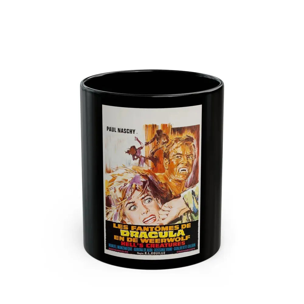 FRANKENSTEIN'S BLOODY TERROR (BELGIAN) 1968 Movie Poster - Black Coffee Mug 11oz - Go Mug Yourself