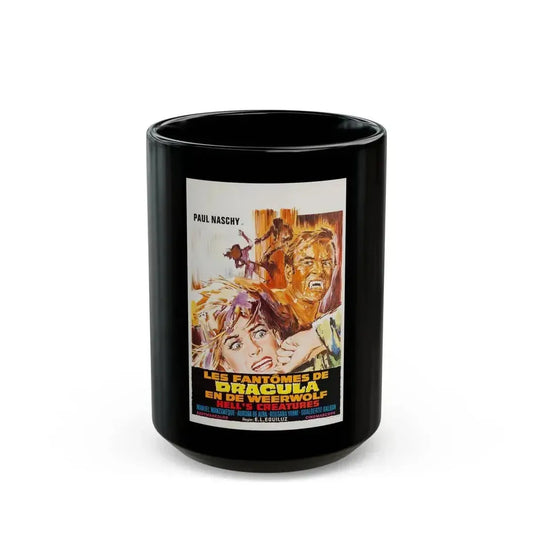 FRANKENSTEIN'S BLOODY TERROR (BELGIAN) 1968 Movie Poster - Black Coffee Mug 15oz - Go Mug Yourself