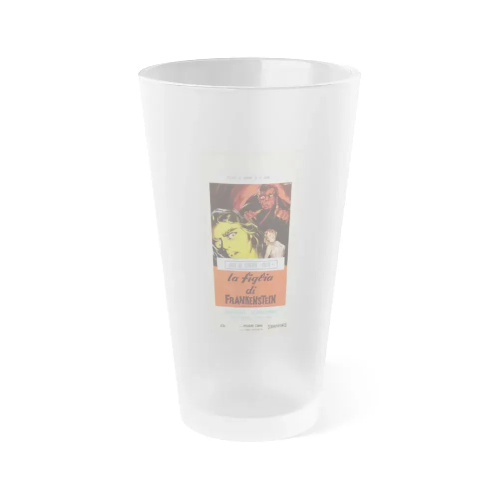 FRANKENSTEIN'S DAUGHTER (ITALIAN) 1958 Movie Poster - Frosted Pint Glass 16oz 16oz Frosted - Go Mug Yourself