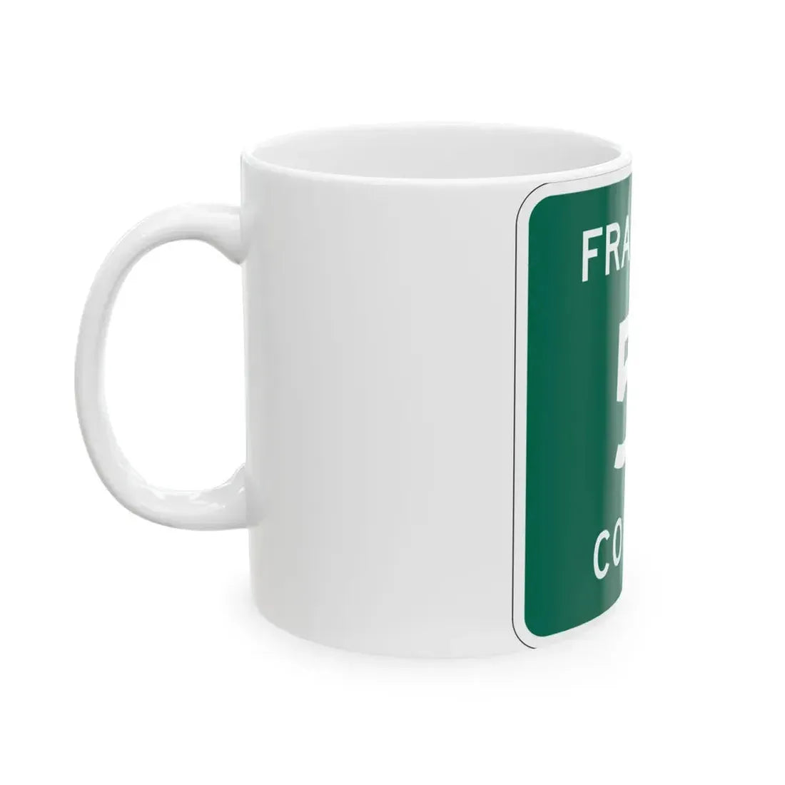 Franklin County 51 NY (New York) (Road Sign) White Coffee Mug - Go Mug Yourself