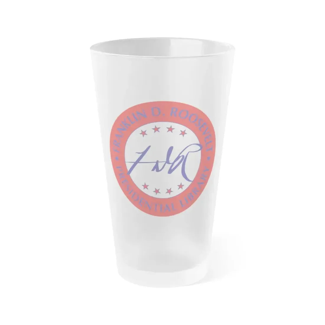 Franklin D Roosevelt Presidential Library - Frosted Pint Glass 16oz 16oz Frosted - Go Mug Yourself