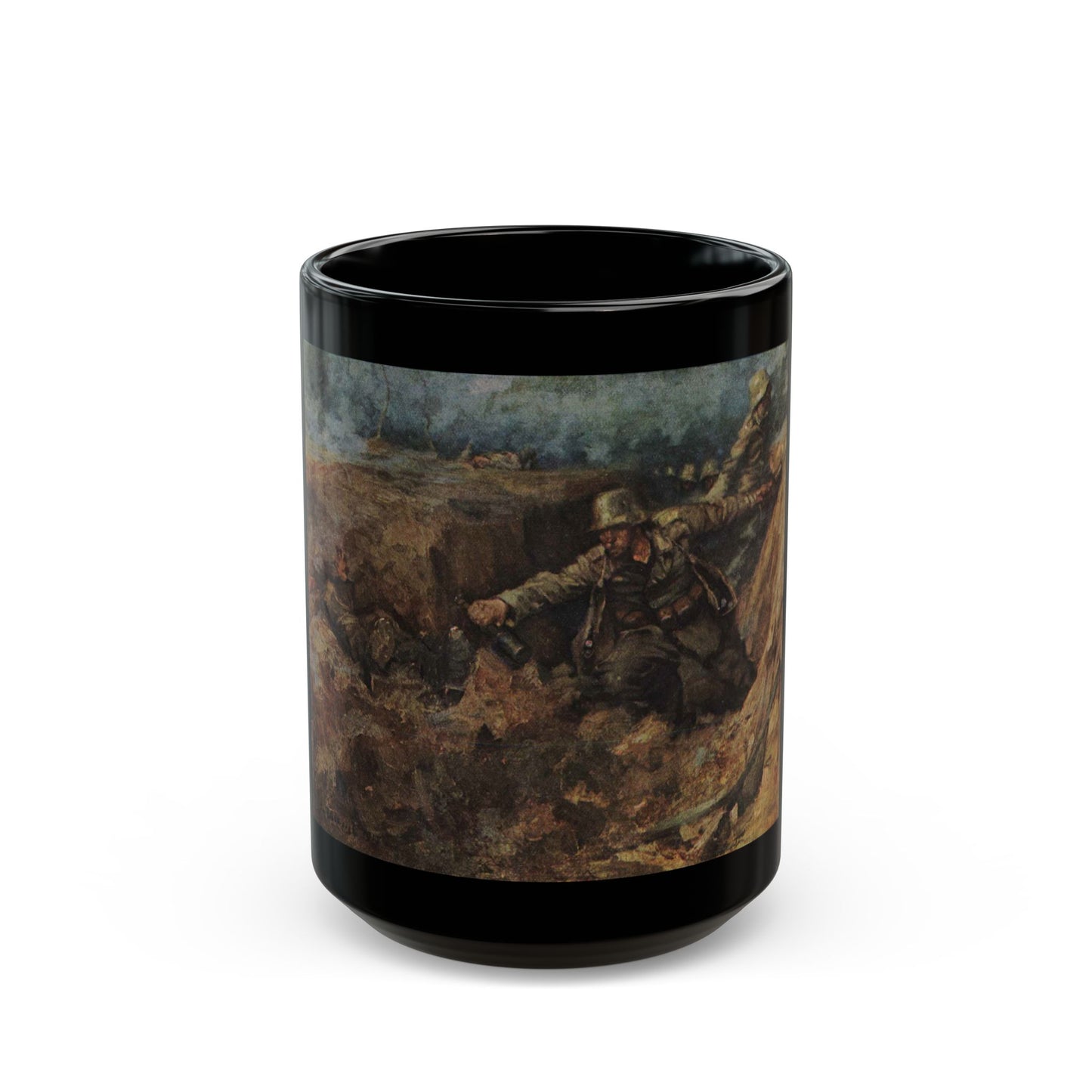 Franz Eichhorst (1885-1948) German defensive trench - Black Coffee Mug-15oz-Go Mug Yourself