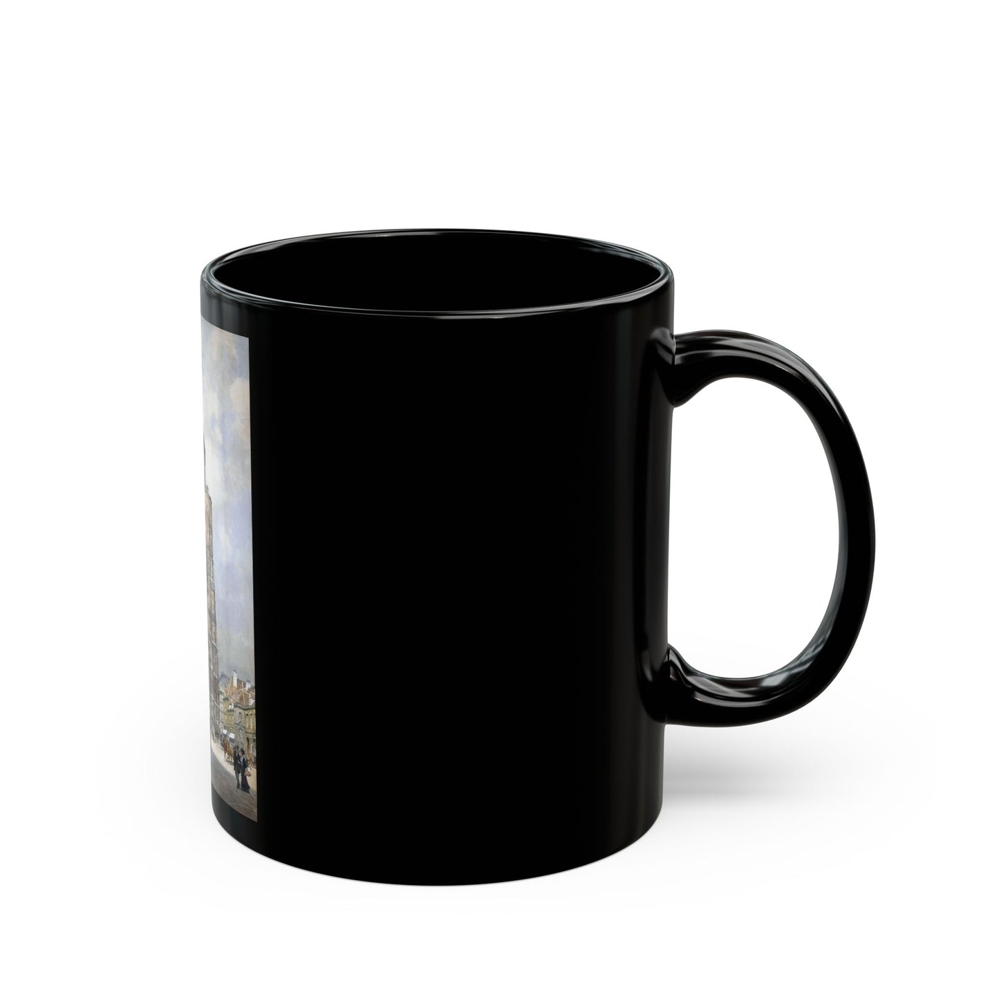 Franz Kopallik (1860-1931) Cathedral Square, Wien - Black Coffee Mug-Go Mug Yourself