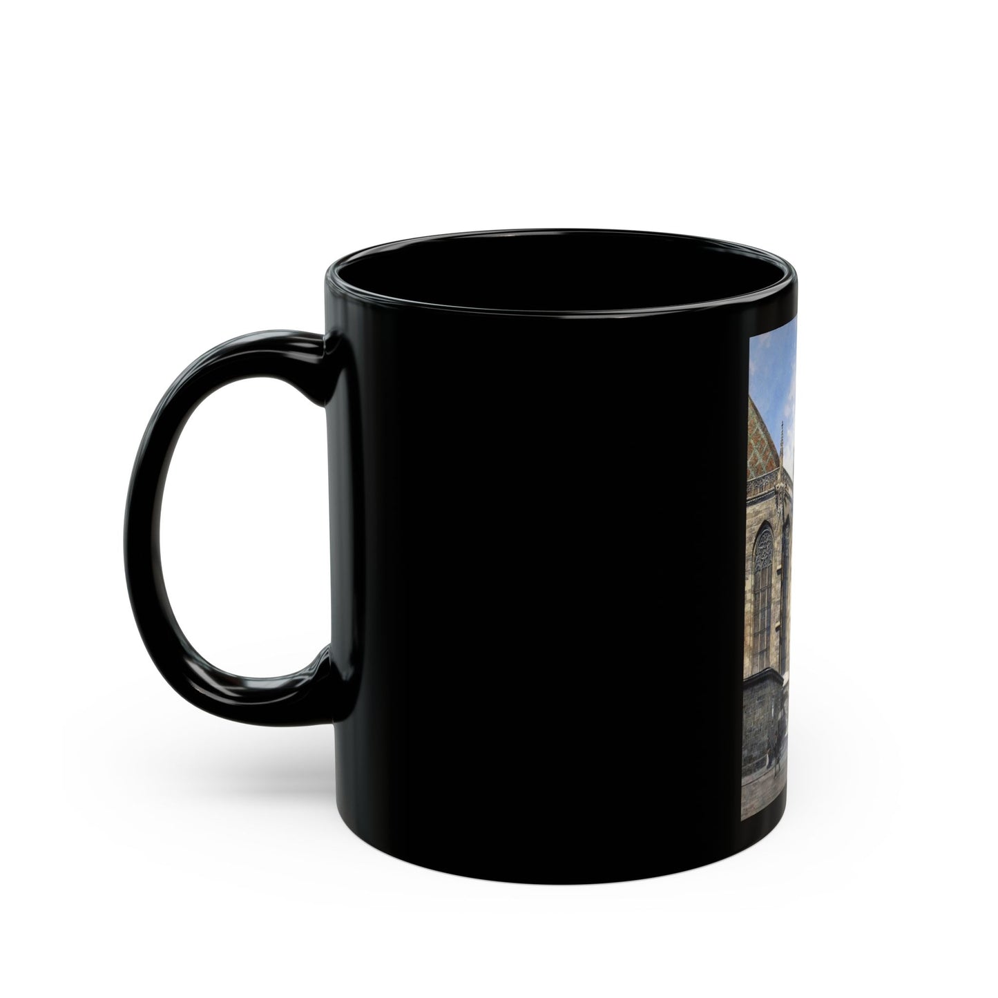 Franz Kopallik (1860-1931) Cathedral Square, Wien - Black Coffee Mug-Go Mug Yourself