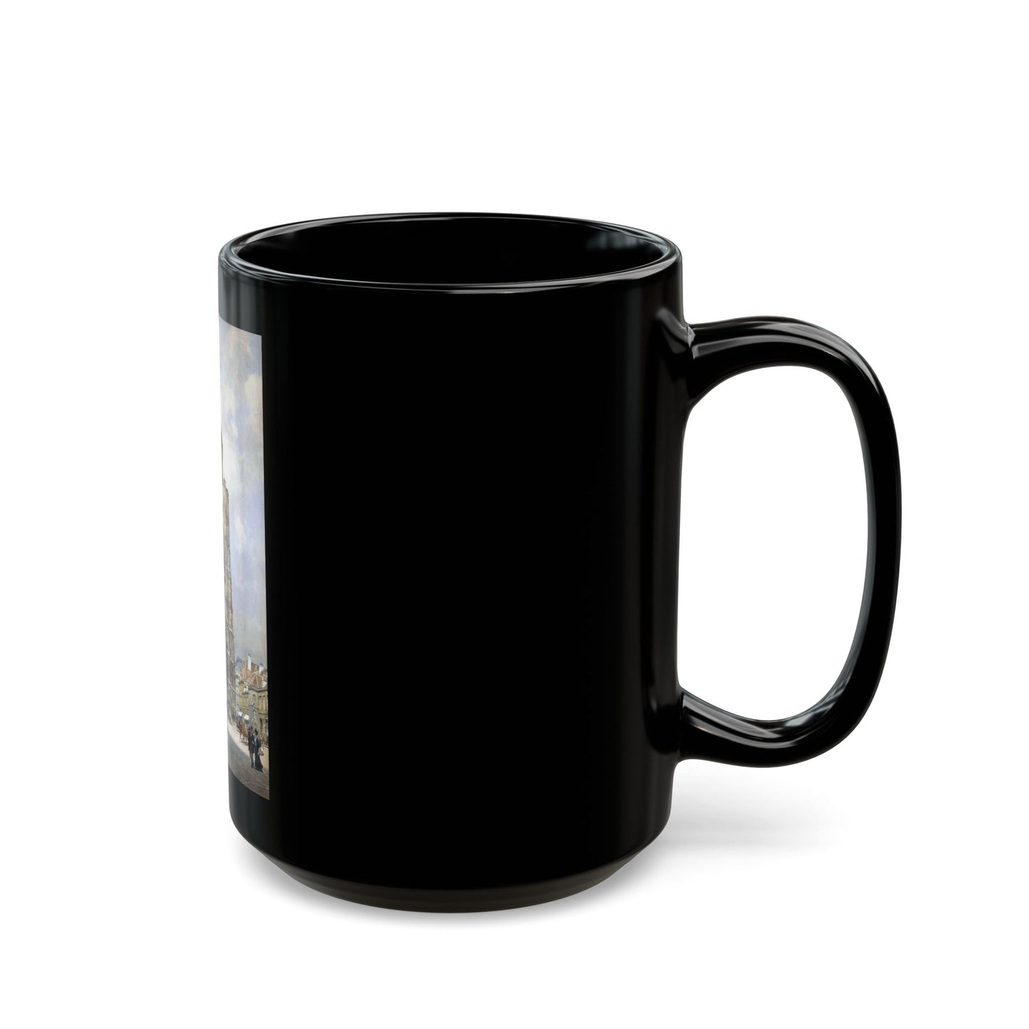 Franz Kopallik (1860-1931) Cathedral Square, Wien - Black Coffee Mug-Go Mug Yourself