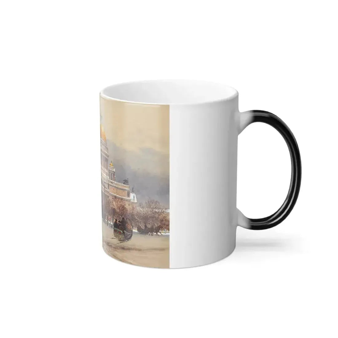 Franz Kopallik (1860-1931) St Isaac's Cathedral - Gouache, Watercolour and Ink on Paper - Color Changing Mug 11oz - Go Mug Yourself