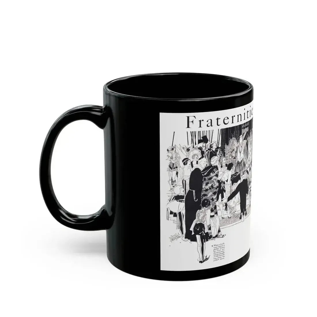 Fraternities, College Humor, September 1926 - Black Coffee Mug - Go Mug Yourself