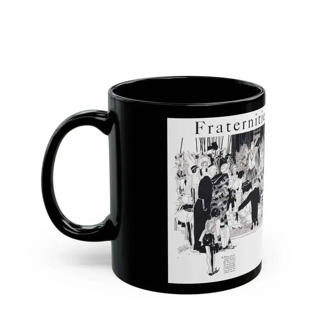 Fraternities, College Humor, September 1926 - Black Coffee Mug - Go Mug Yourself