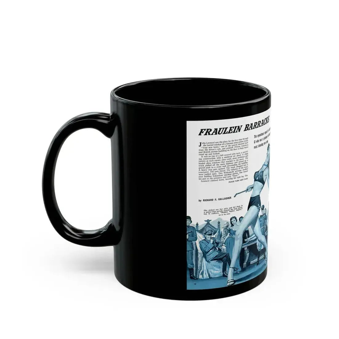 Fraulein Barracks, Stag magazine - Black Coffee Mug - Go Mug Yourself