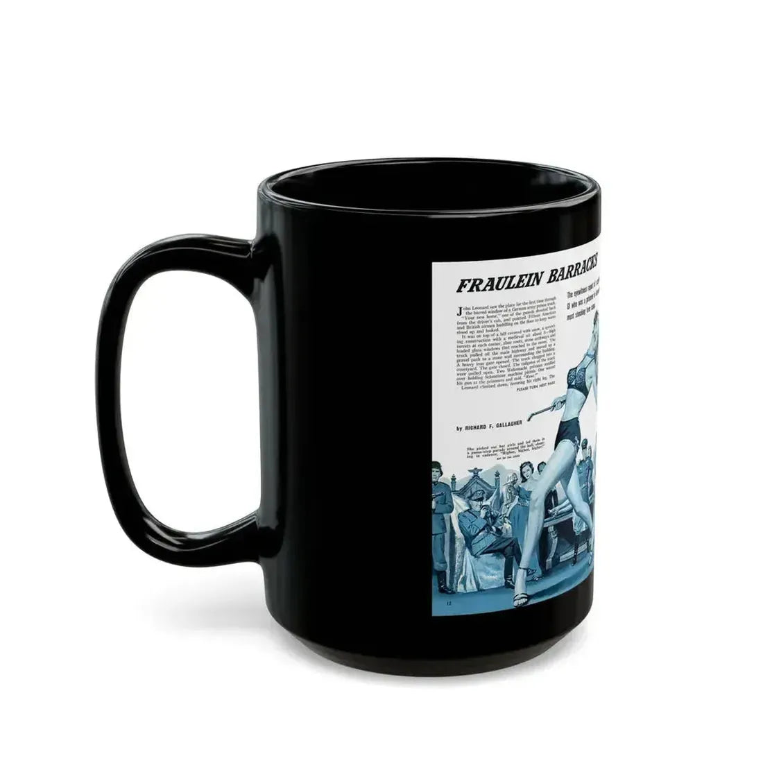 Fraulein Barracks, Stag magazine - Black Coffee Mug - Go Mug Yourself