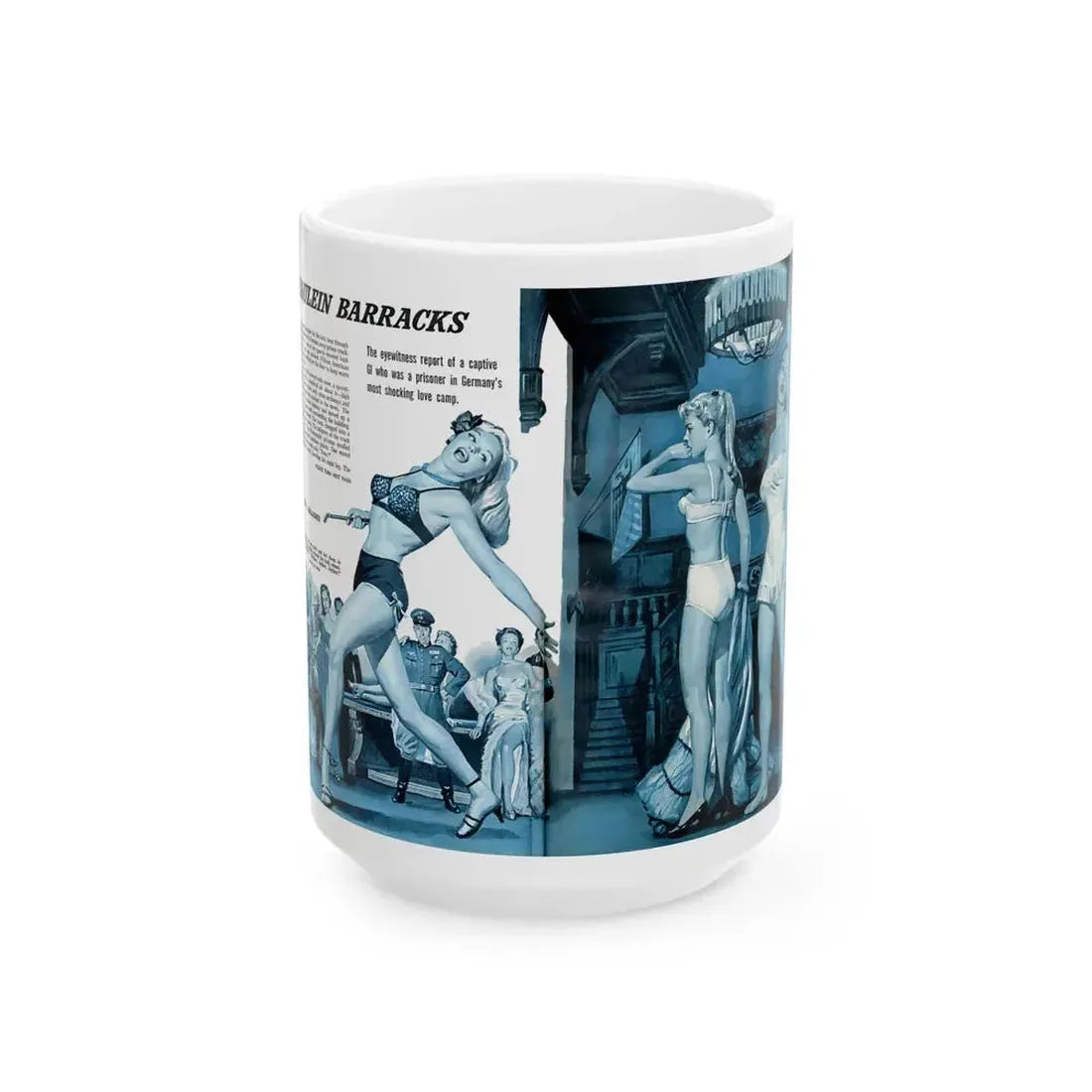 Fraulein Barracks, Stag magazine - White Coffee Mug 15oz - Go Mug Yourself