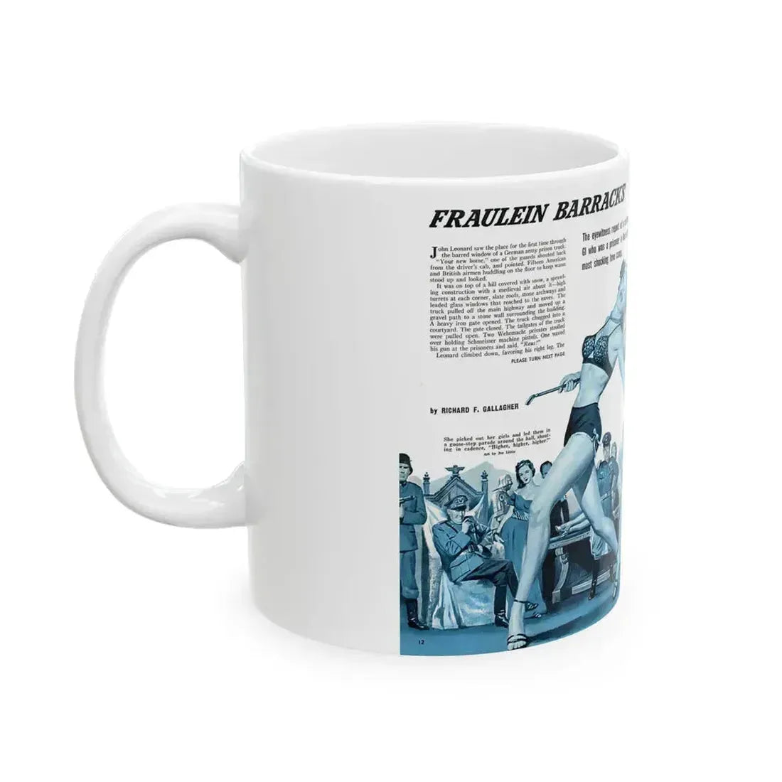 Fraulein Barracks, Stag magazine - White Coffee Mug - Go Mug Yourself