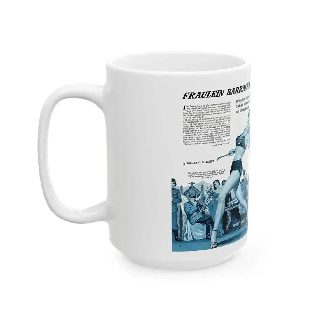 Fraulein Barracks, Stag magazine - White Coffee Mug - Go Mug Yourself