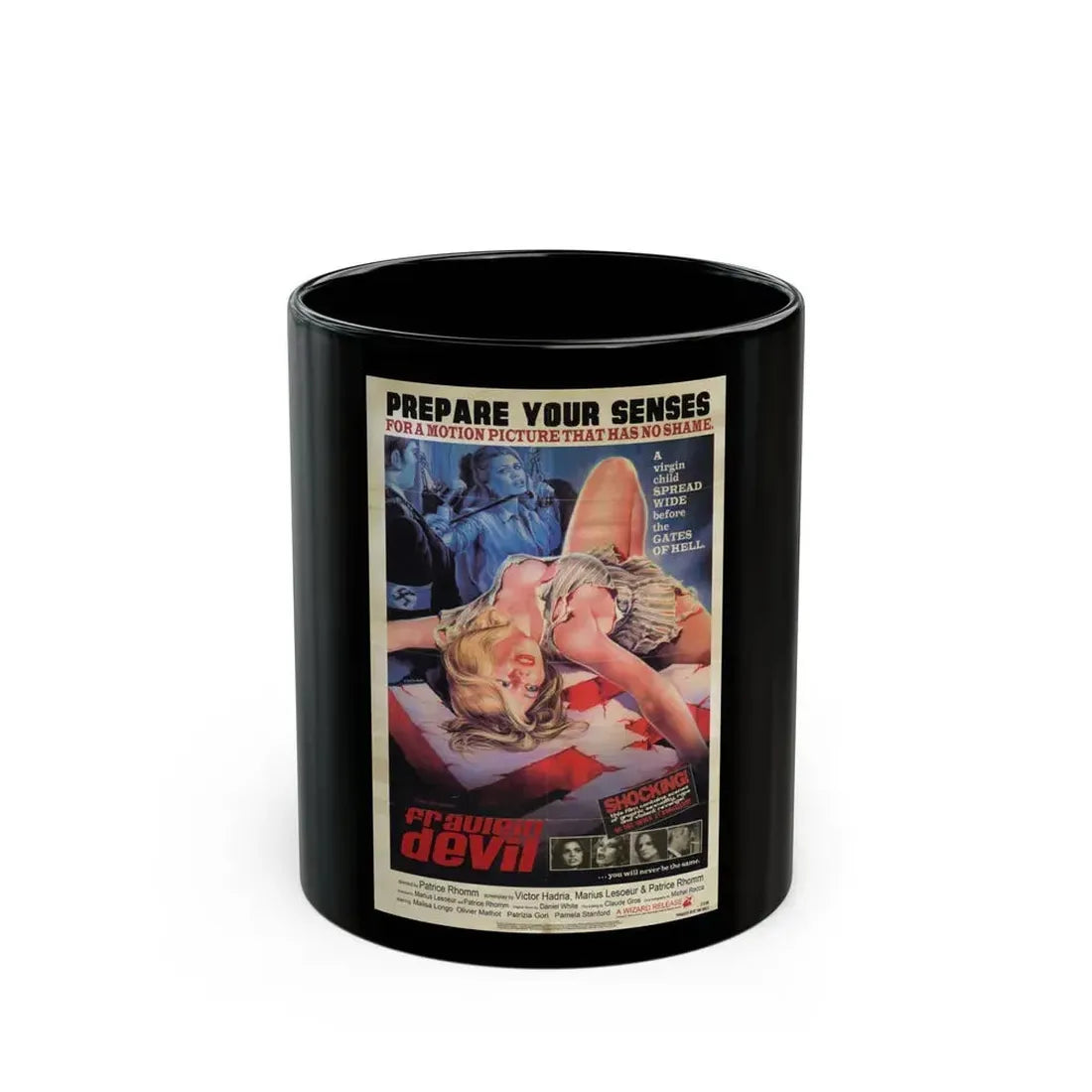FRAULEIN DEVIL (ELSA FRAULEIN SS) RETRO Movie Poster - Black Coffee Mug 11oz - Go Mug Yourself