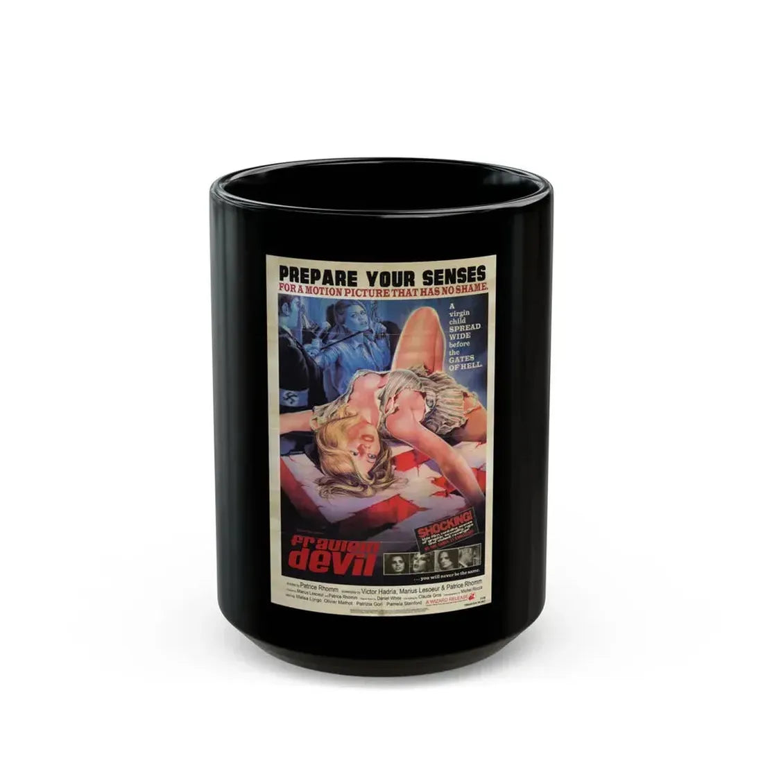 FRAULEIN DEVIL (ELSA FRAULEIN SS) RETRO Movie Poster - Black Coffee Mug 15oz - Go Mug Yourself