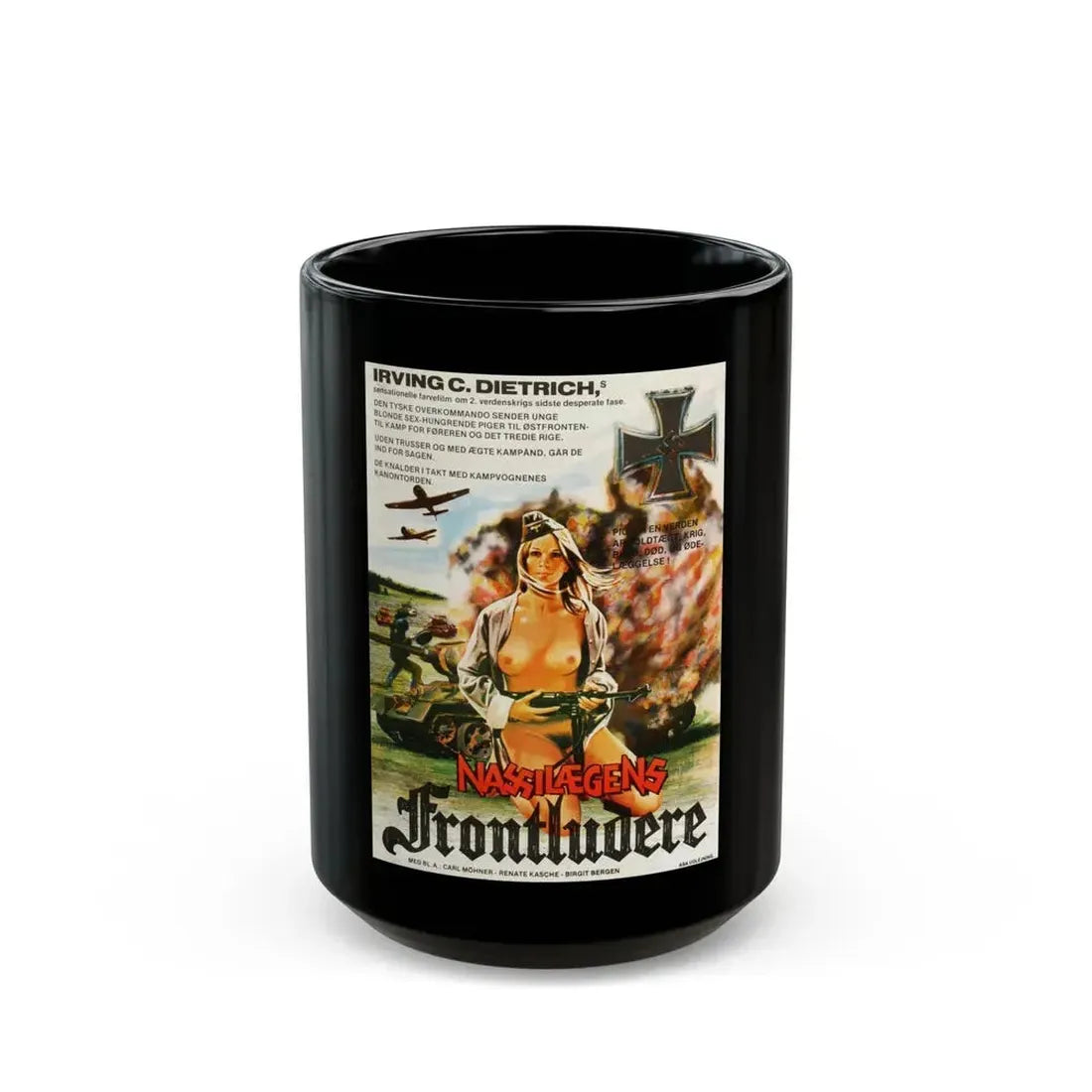 FRAULEINS IN UNIFORM (EINE ARMEE GRETCHEN) DANISH Movie Poster - Black Coffee Mug 15oz - Go Mug Yourself