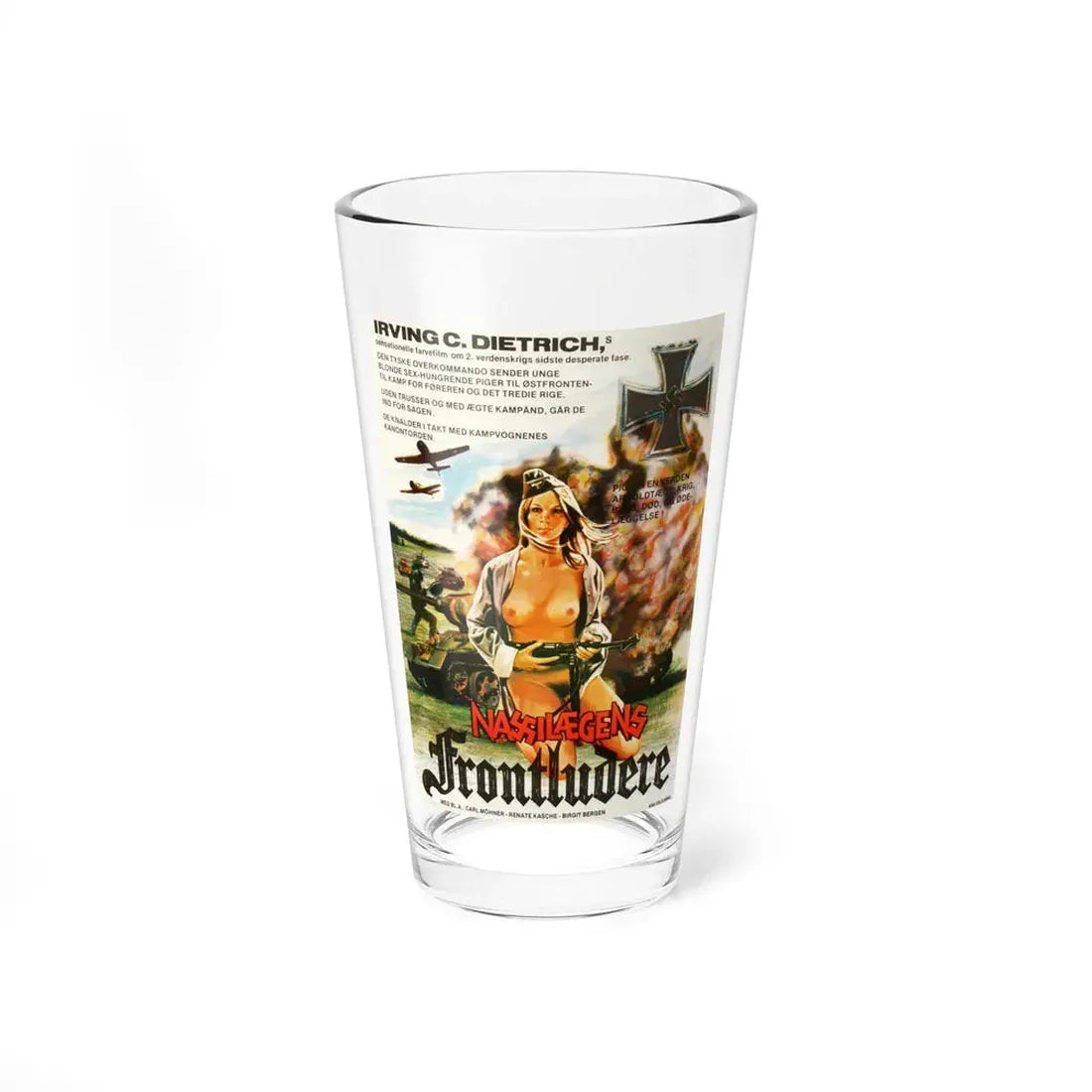 FRAULEINS IN UNIFORM (EINE ARMEE GRETCHEN) DANISH Movie Poster - Pint Glass 16oz 16oz - Go Mug Yourself