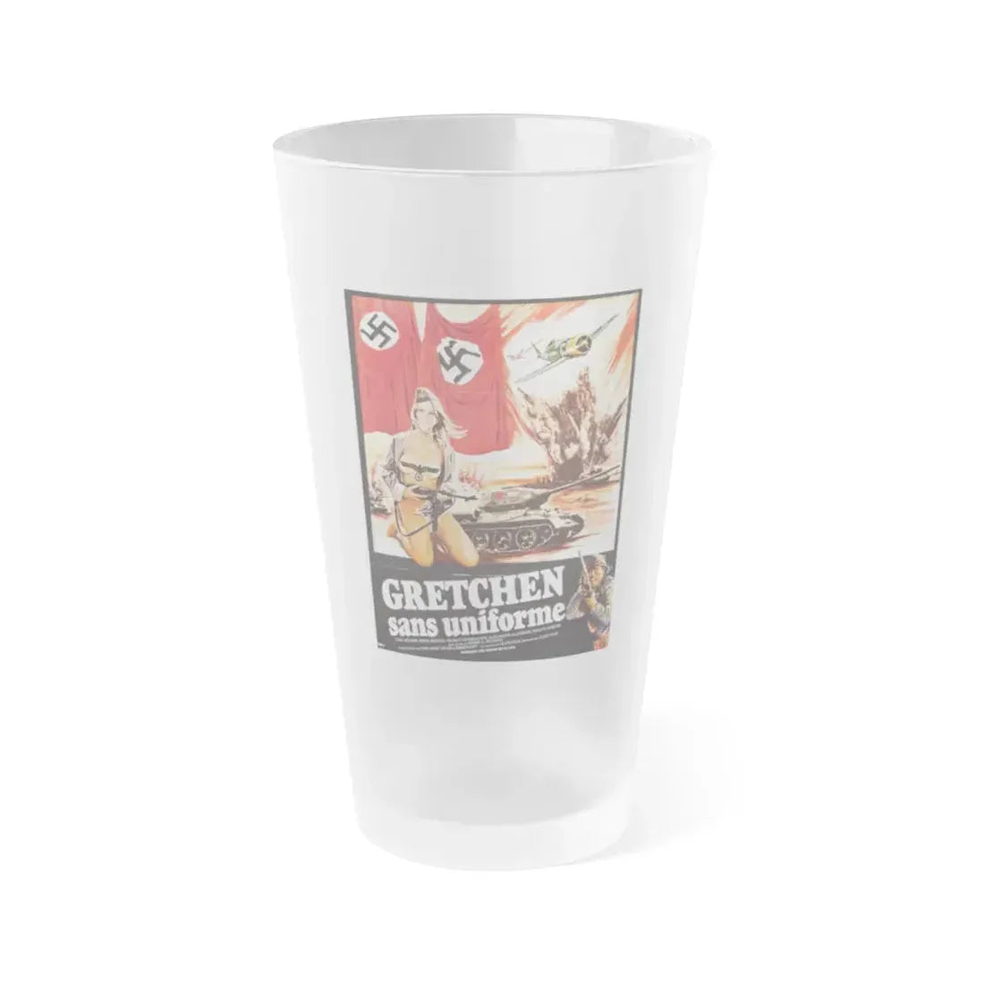 FRAULEINS IN UNIFORM (EINE ARMEE GRETCHEN) FRENCH Movie Poster - Frosted Pint Glass 16oz 16oz Frosted - Go Mug Yourself