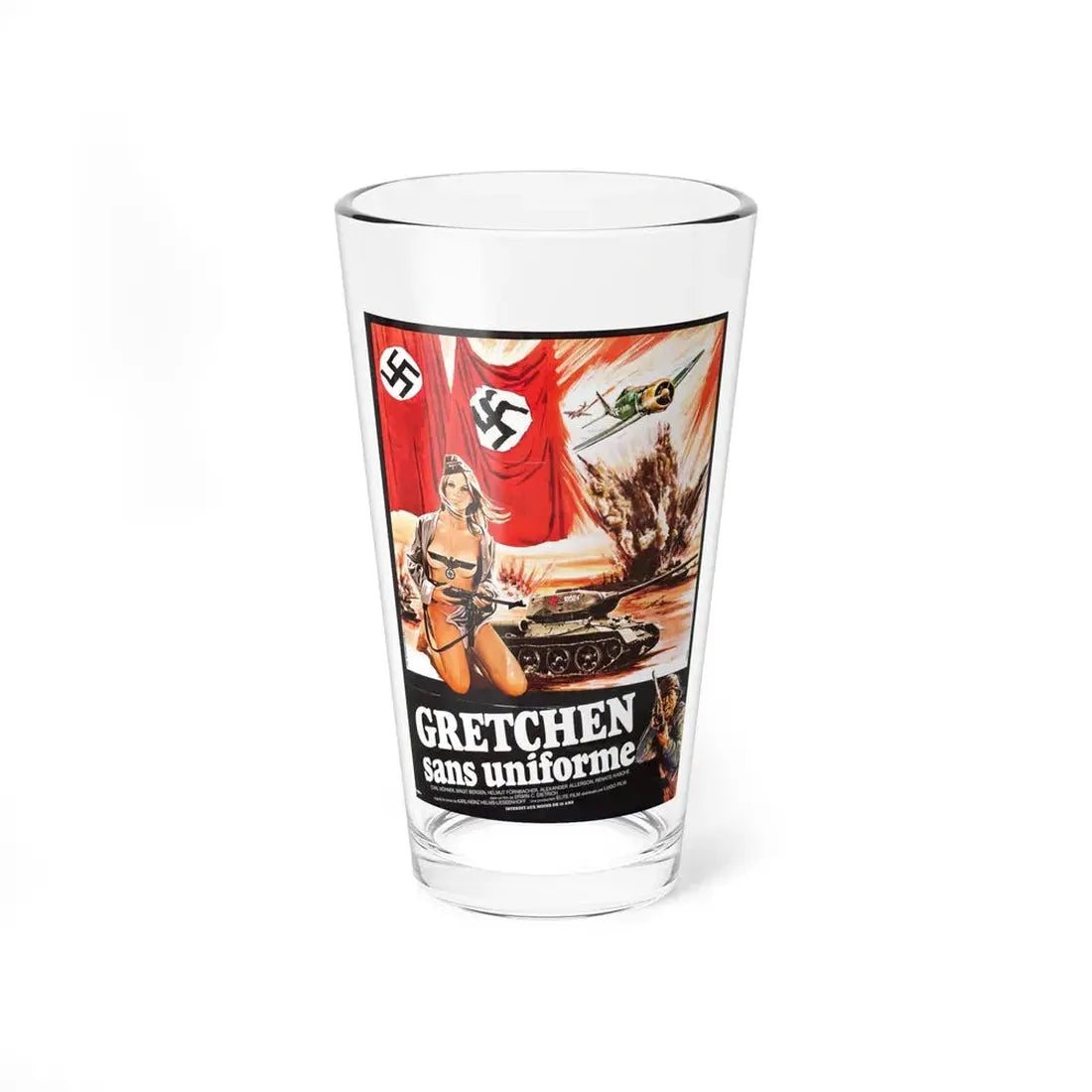 FRAULEINS IN UNIFORM (EINE ARMEE GRETCHEN) FRENCH Movie Poster - Pint Glass 16oz 16oz - Go Mug Yourself