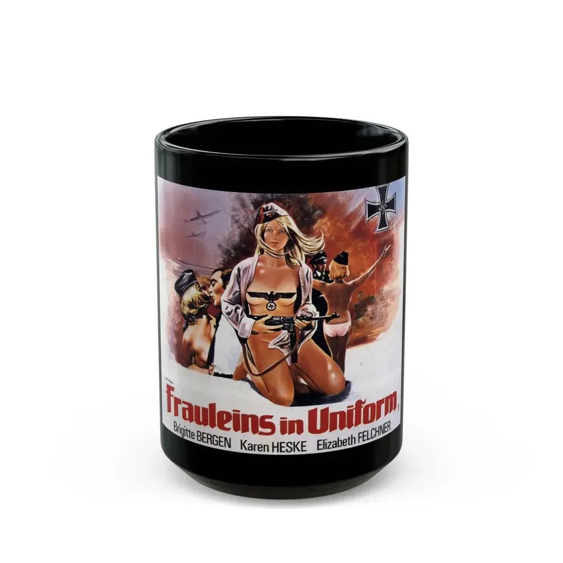 FRAULEINS IN UNIFORM (EINE ARMEE GRETCHEN) Movie Poster - Black Coffee Mug 15oz - Go Mug Yourself