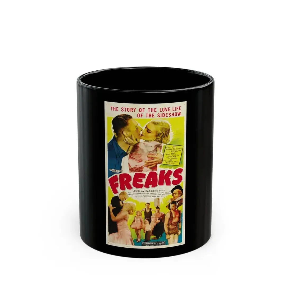 FREAKS 1932 Movie Poster - Black Coffee Mug 11oz - Go Mug Yourself