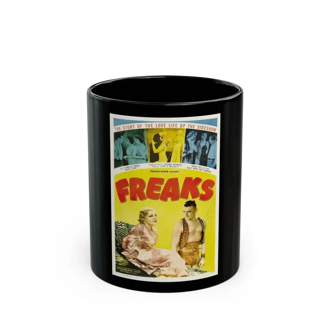 FREAKS (2) 1932 Movie Poster - Black Coffee Mug 11oz - Go Mug Yourself