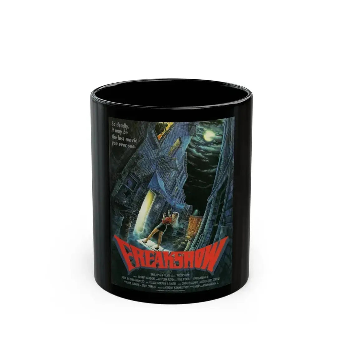 FREAKSHOW 1989 Movie Poster - Black Coffee Mug 11oz - Go Mug Yourself