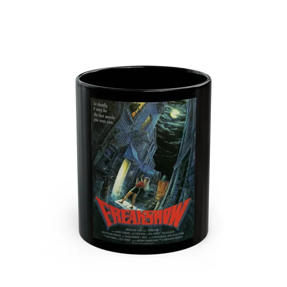 FREAKSHOW 1989 Movie Poster - Black Coffee Mug 11oz - Go Mug Yourself