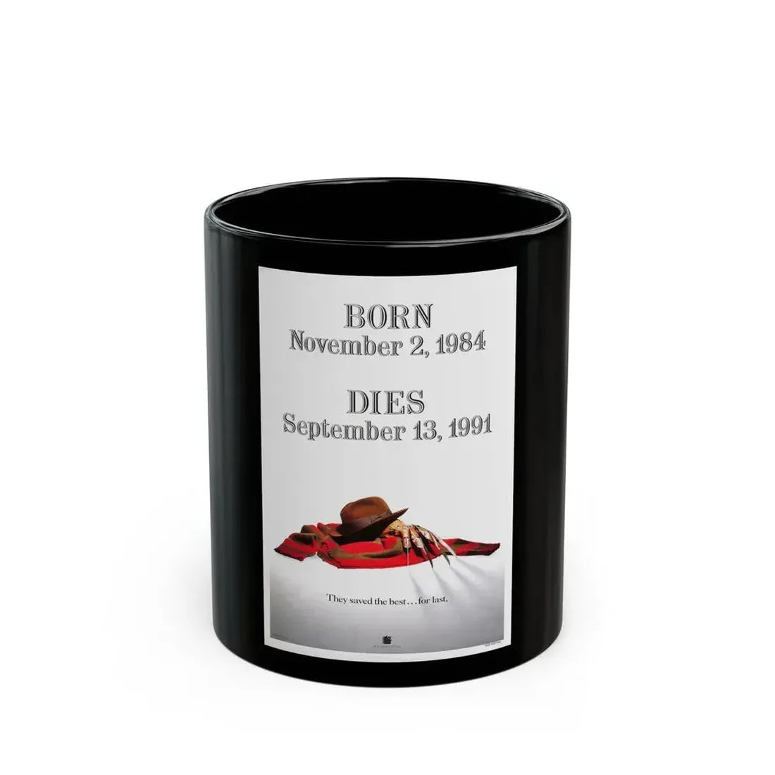 FREDDY'S DEAD (TEASER) 1991 Movie Poster - Black Coffee Mug 11oz - Go Mug Yourself