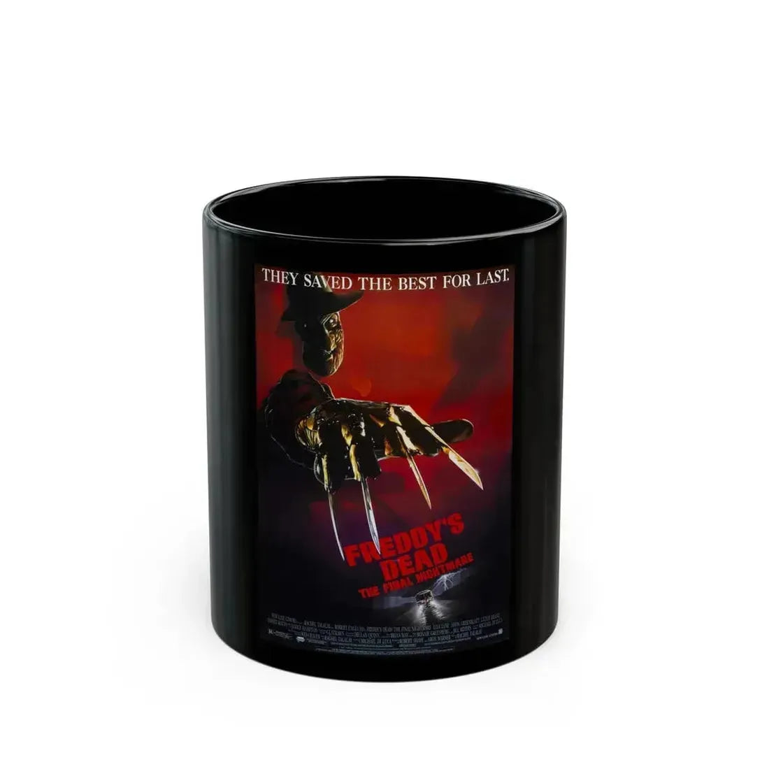 FREDDY'S DEAD THE FINAL NIGHTMARE 1991 Movie Poster - Black Coffee Mug 11oz - Go Mug Yourself