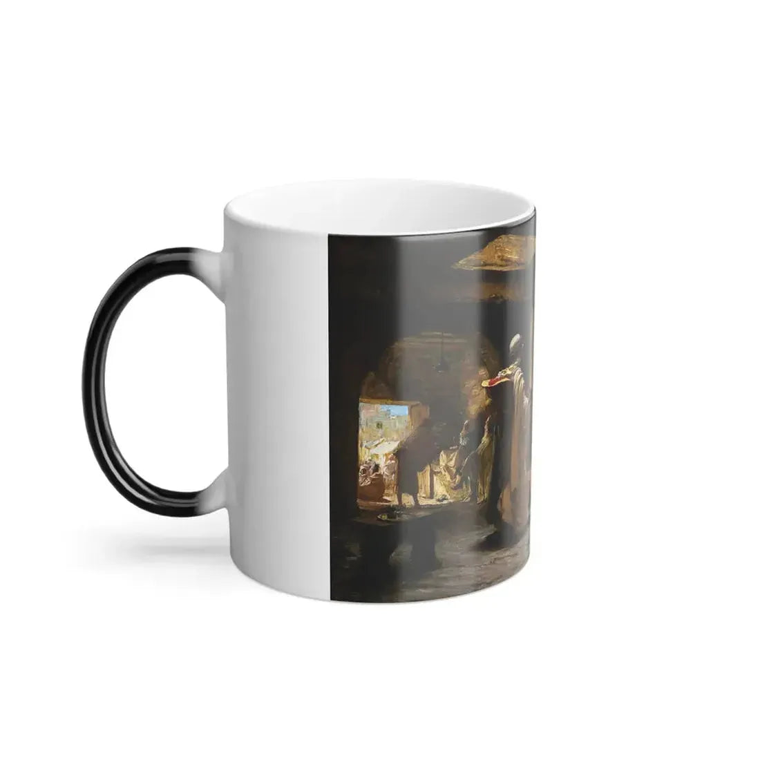 Frederick Arthur Bridgman (1847-1928) Cafe at Biskra, Algeria - 1884 - Color Changing Mug 11oz - Go Mug Yourself