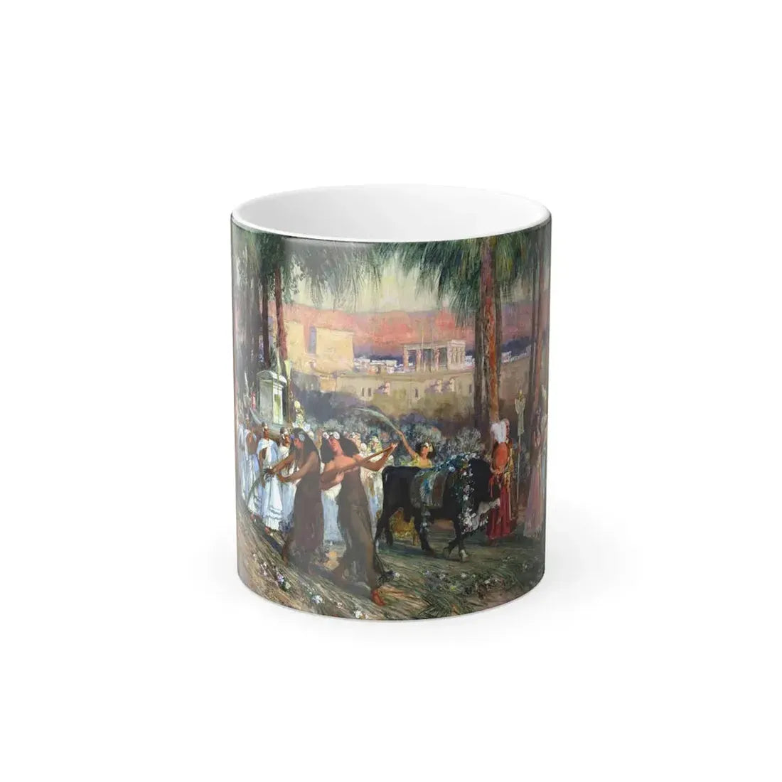Frederick Arthur Bridgman (1847-1928) Procession in Honor of Isis - Oil on Canvas 1902 - Color Changing Mug 11oz 11oz - Go Mug Yourself