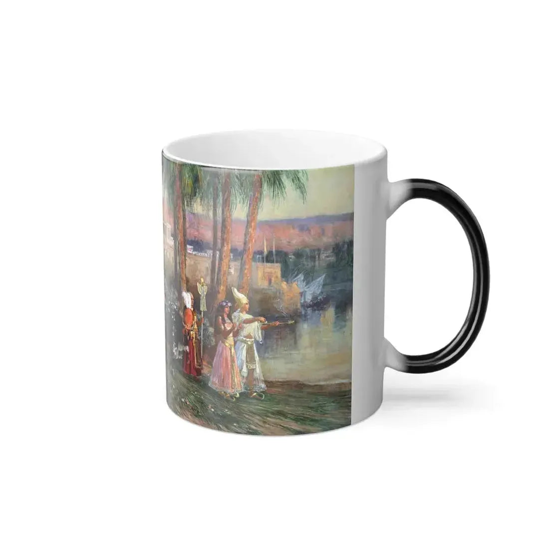 Frederick Arthur Bridgman (1847-1928) Procession in Honor of Isis - Oil on Canvas 1902 - Color Changing Mug 11oz - Go Mug Yourself