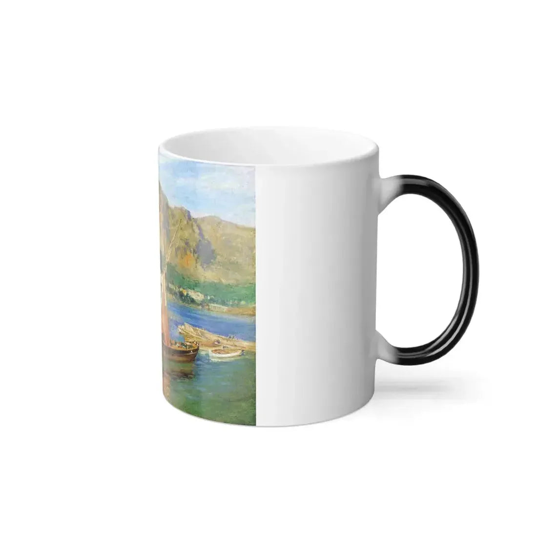 Frederick Arthur Bridgman (1847-1928) Sailboats South of France - Color Changing Mug 11oz - Go Mug Yourself