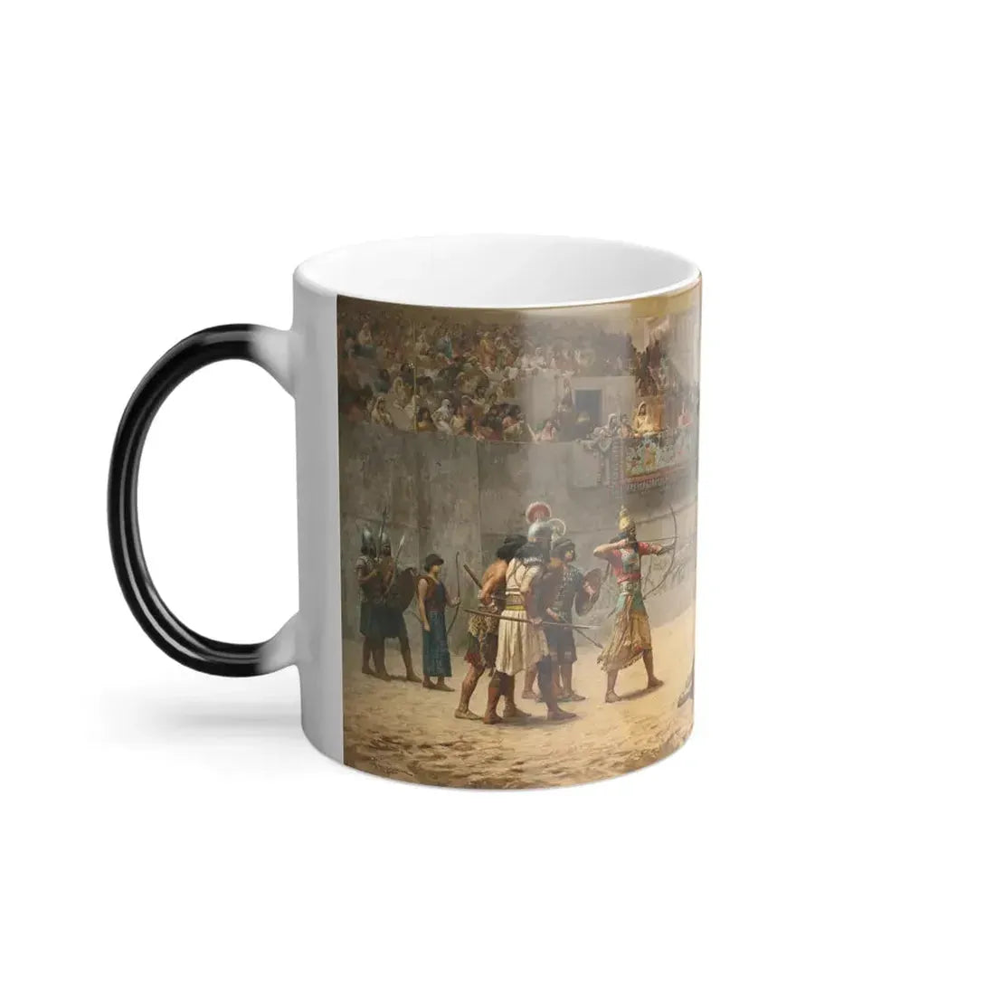 Frederick Arthur Bridgman (1847-1928) The Diversion of an Assyrian King - Oil on canvas (bright scan) - Color Changing Mug 11oz - Go Mug Yourself