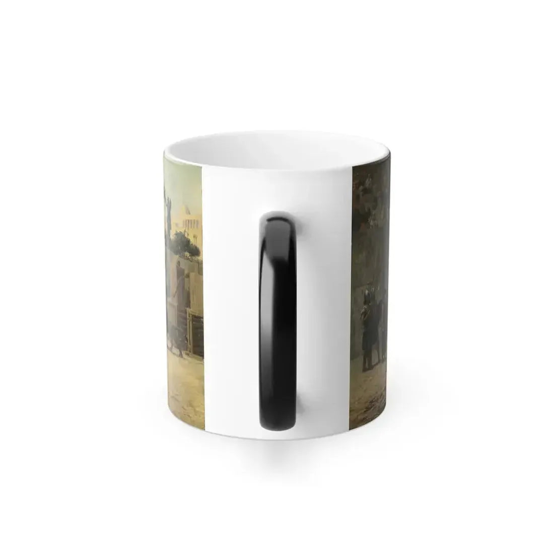 Frederick Arthur Bridgman (1847-1928) The Diversion of an Assyrian King - Oil on canvas - Color Changing Mug 11oz - Go Mug Yourself