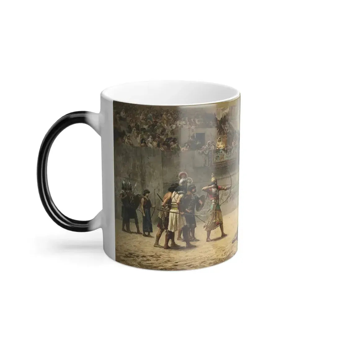 Frederick Arthur Bridgman (1847-1928) The Diversion of an Assyrian King - Oil on canvas - Color Changing Mug 11oz - Go Mug Yourself