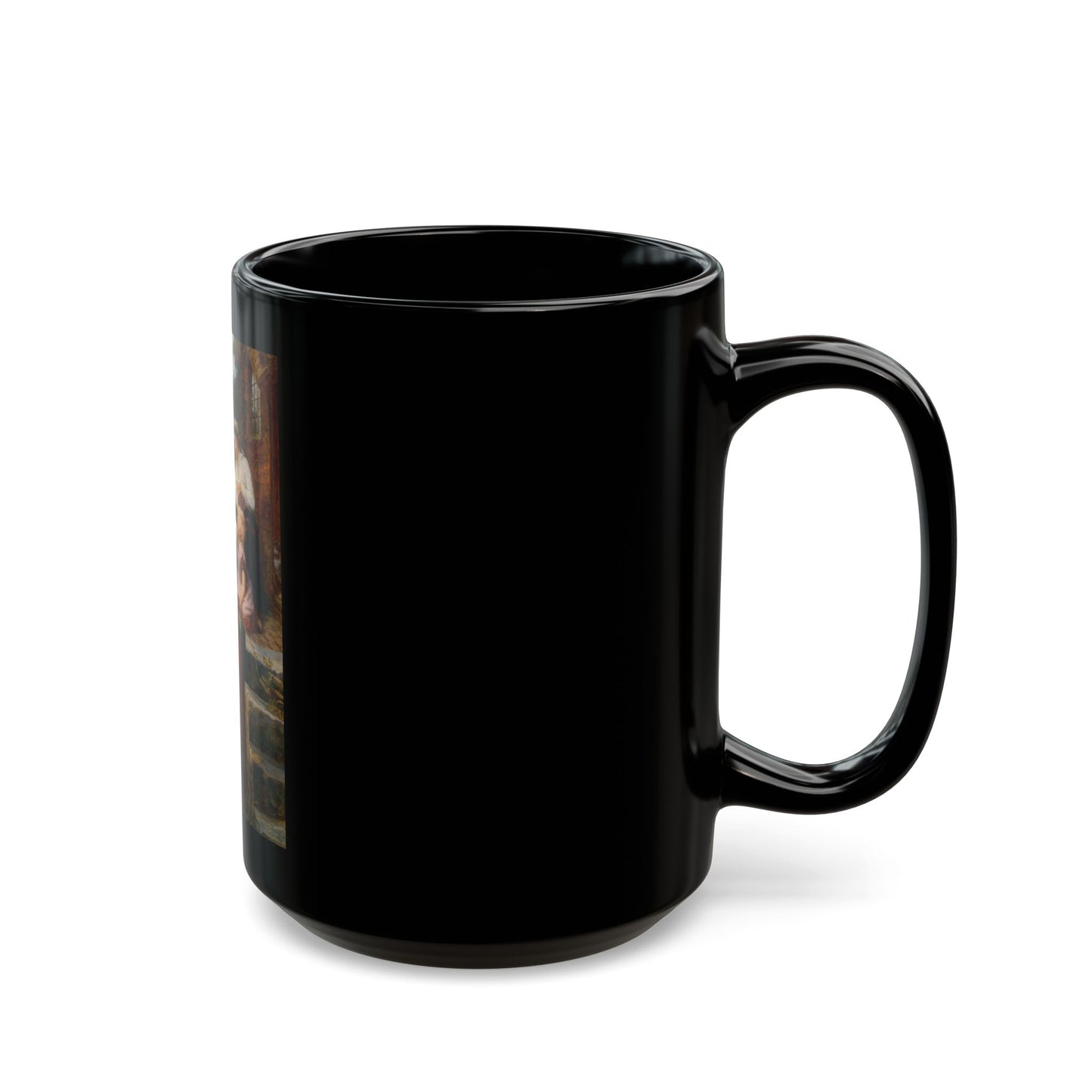 Frederick Morgan (1847-1927) A Fathers Return - Black Coffee Mug-Go Mug Yourself