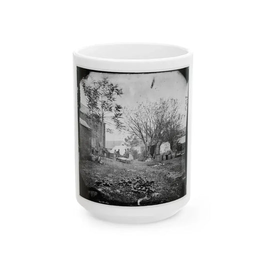 Fredericksburg, Va. Cooking Tent Of The U.S. Sanitary Commission (U.S. Civil War) White Coffee Mug 15oz - Go Mug Yourself