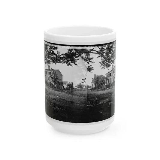 Fredericksburg, Va. Houses Damaged By The Shelling Of December 13, 1862 (U.S. Civil War) White Coffee Mug 15oz - Go Mug Yourself