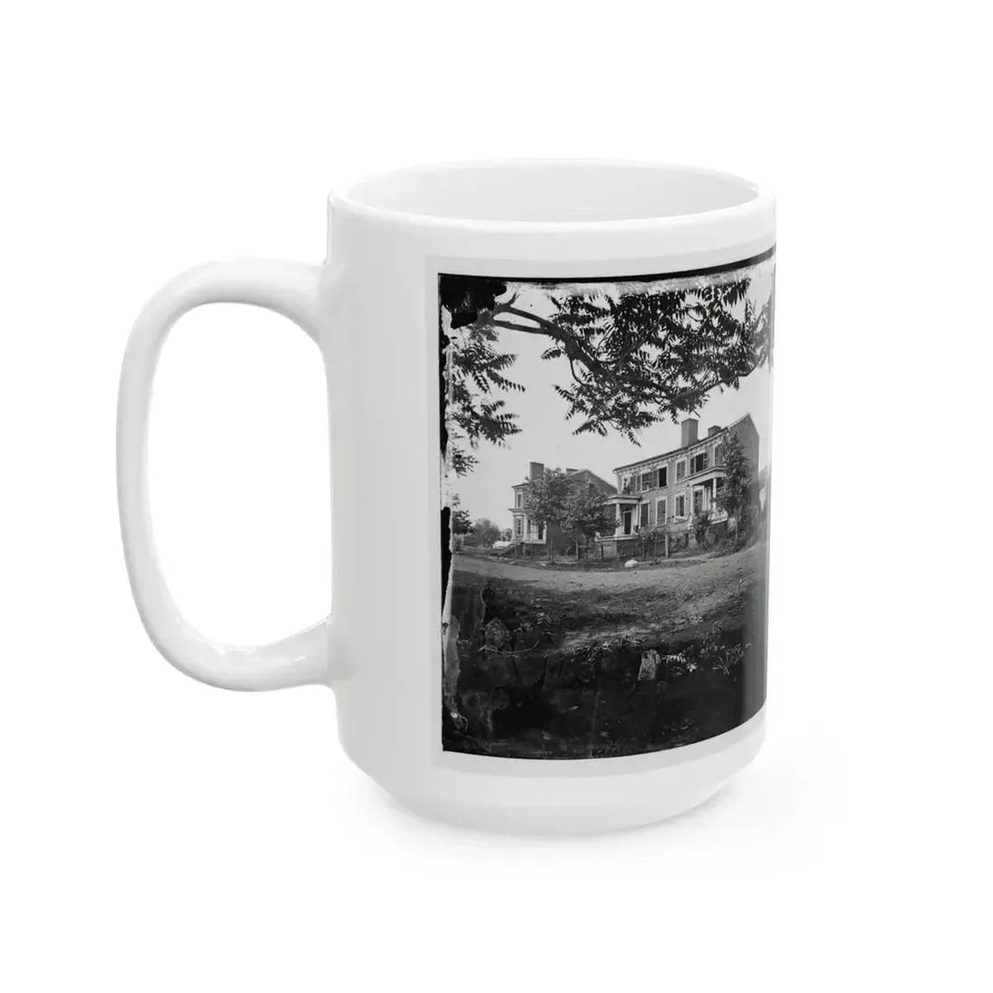 Fredericksburg, Va. Houses Damaged By The Shelling Of December 13, 1862 (U.S. Civil War) White Coffee Mug - Go Mug Yourself
